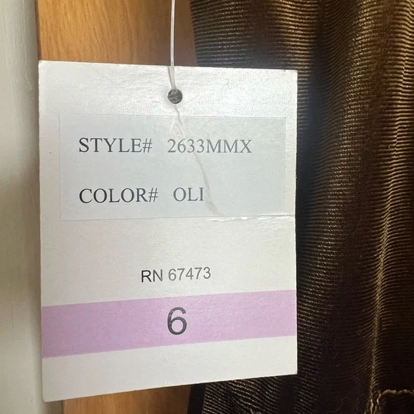Olive Velvet Dress - Picture 3 of 4